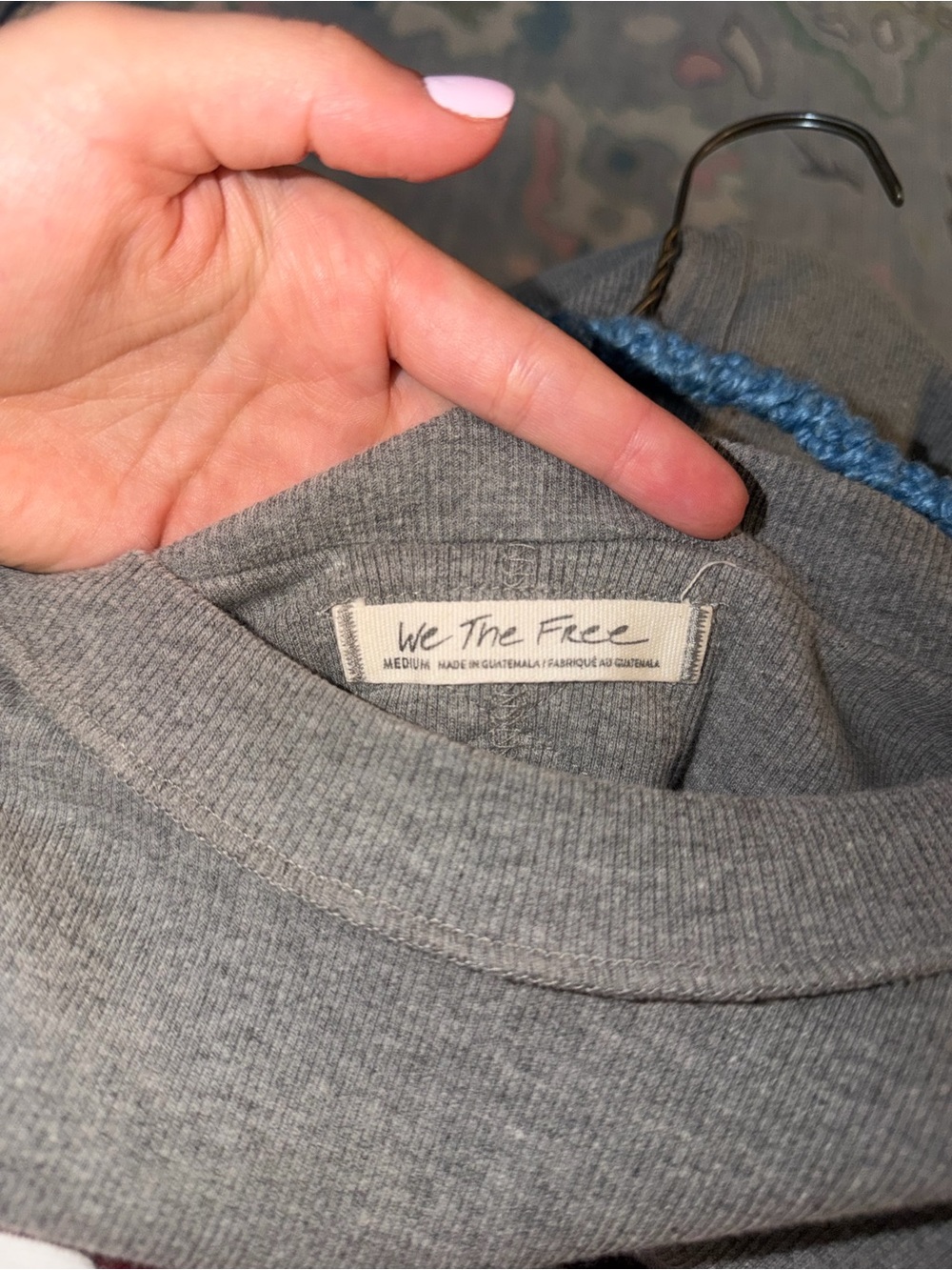 We The Free Ribbed Crewneck Tank Top in Light Gray - Picture 5 of 5